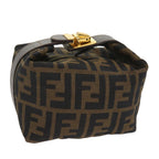FENDI Zucca Canvas Mini Hand Bag Black Brownam5640