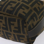 FENDI Zucca Canvas Mini Hand Bag Black Brownam5640