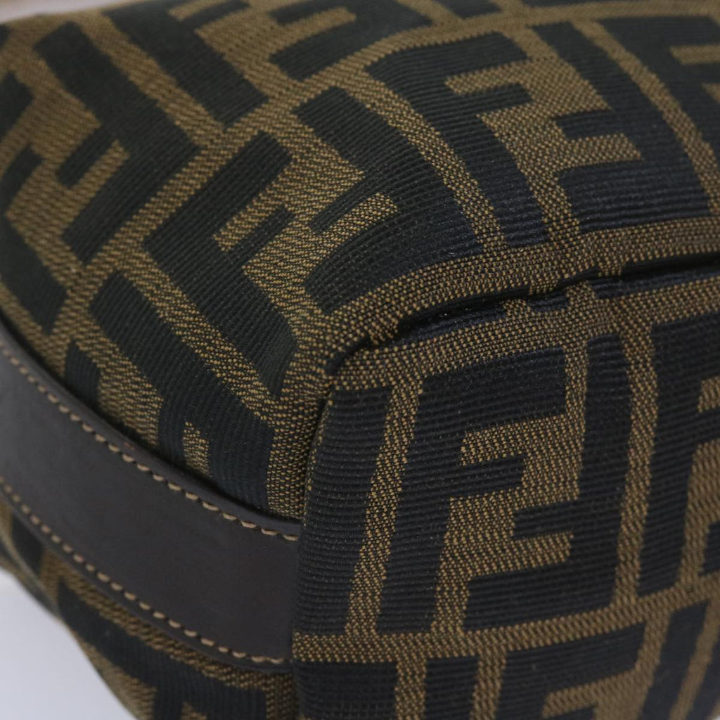 FENDI Zucca Canvas Mini Hand Bag Black Brownam5640