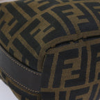 FENDI Zucca Canvas Mini Hand Bag Black Brownam5640