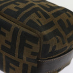 FENDI Zucca Canvas Mini Hand Bag Black Brownam5640