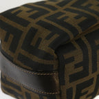 FENDI Zucca Canvas Mini Hand Bag Black Brownam5640