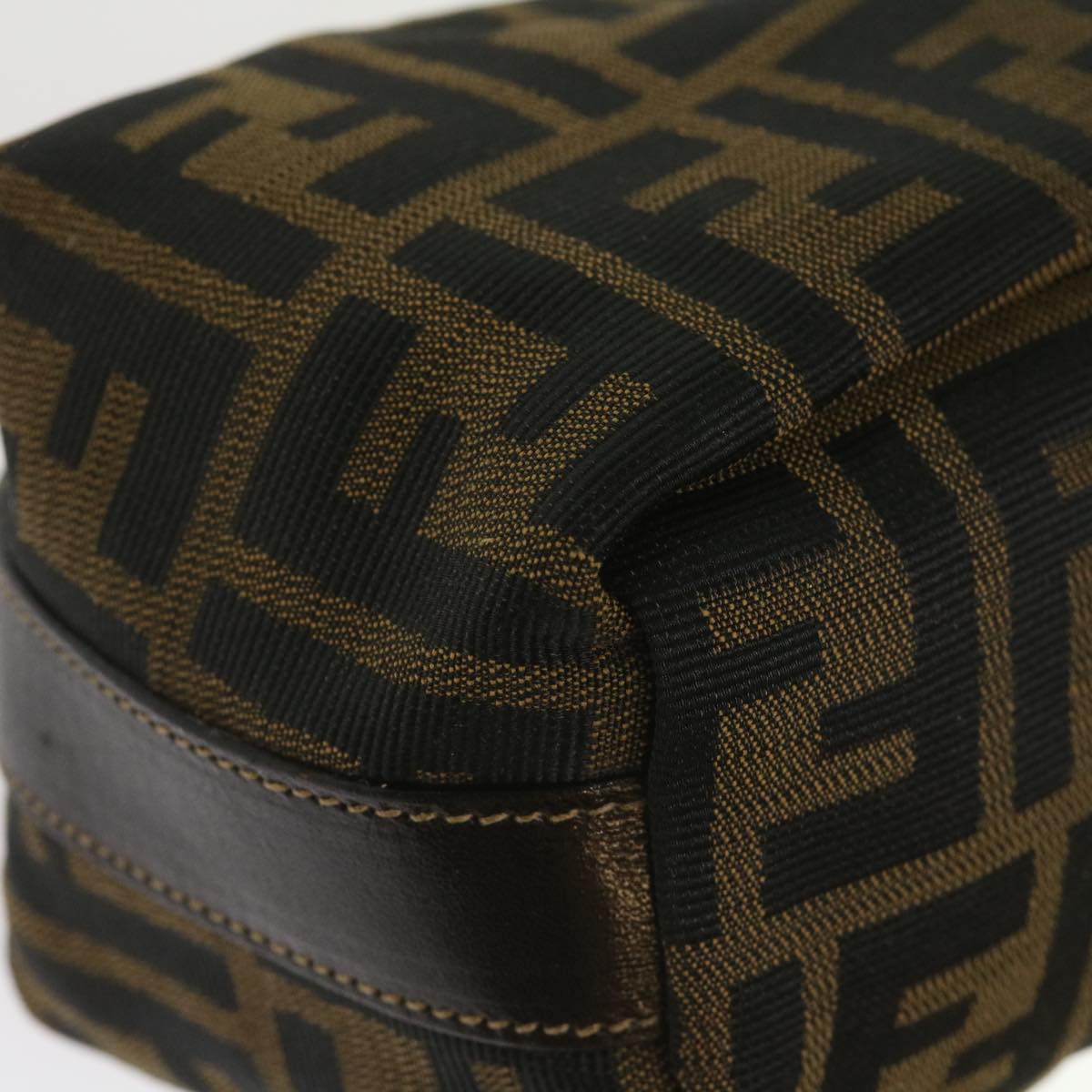FENDI Zucca Canvas Mini Hand Bag Black Brownam5640