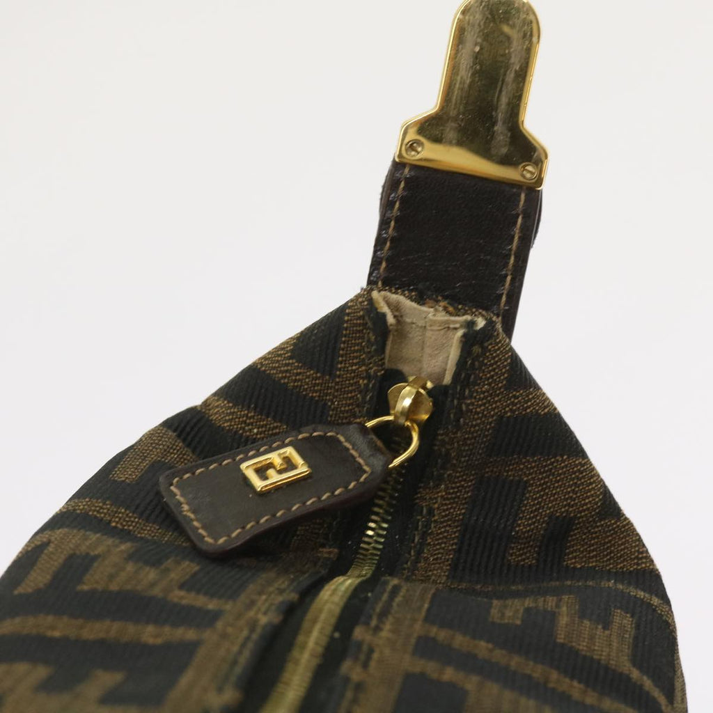 FENDI Zucca Canvas Mini Hand Bag Black Brownam5640