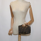 FENDI Zucca Canvas Mini Hand Bag Black Brownam5640