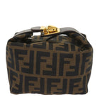 FENDI Zucca Canvas Mini Hand Bag Black Brownam5640