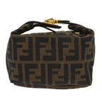 FENDI Zucca Canvas Mini Hand Bag Black Brownam5640