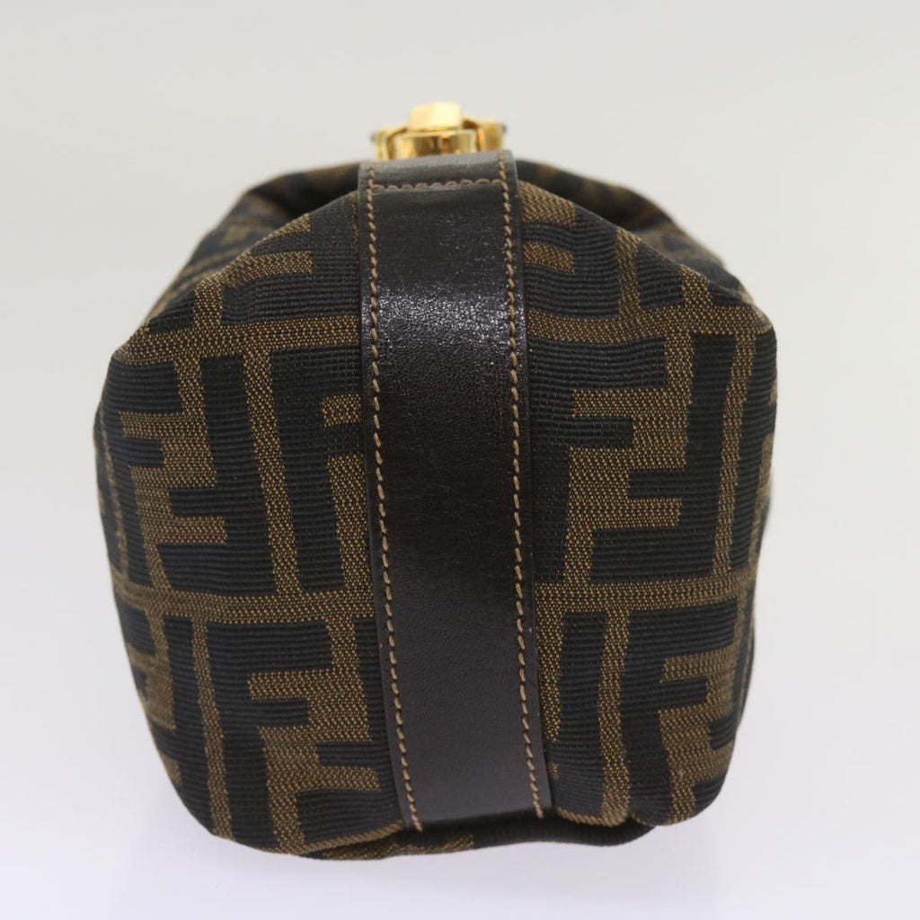 FENDI Zucca Canvas Mini Hand Bag Black Brownam5640