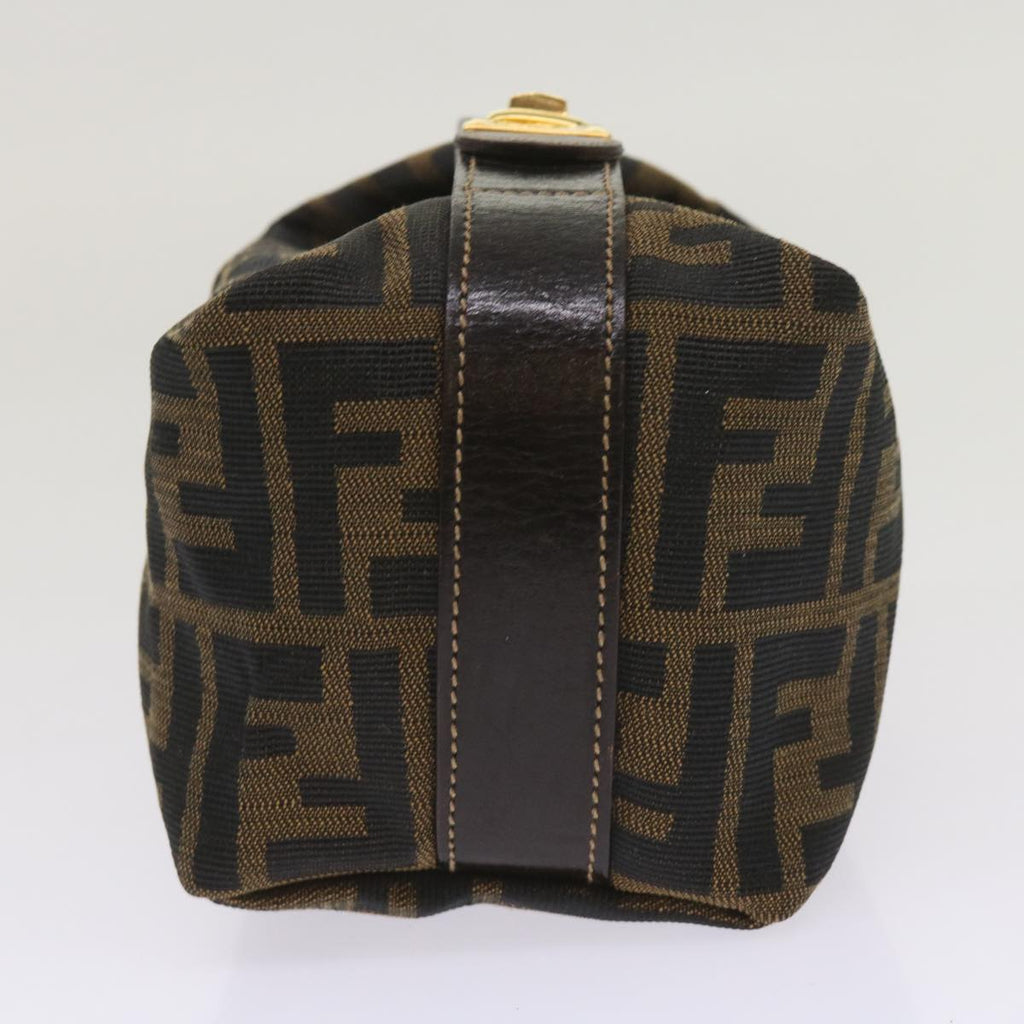 FENDI Zucca Canvas Mini Hand Bag Black Brownam5640