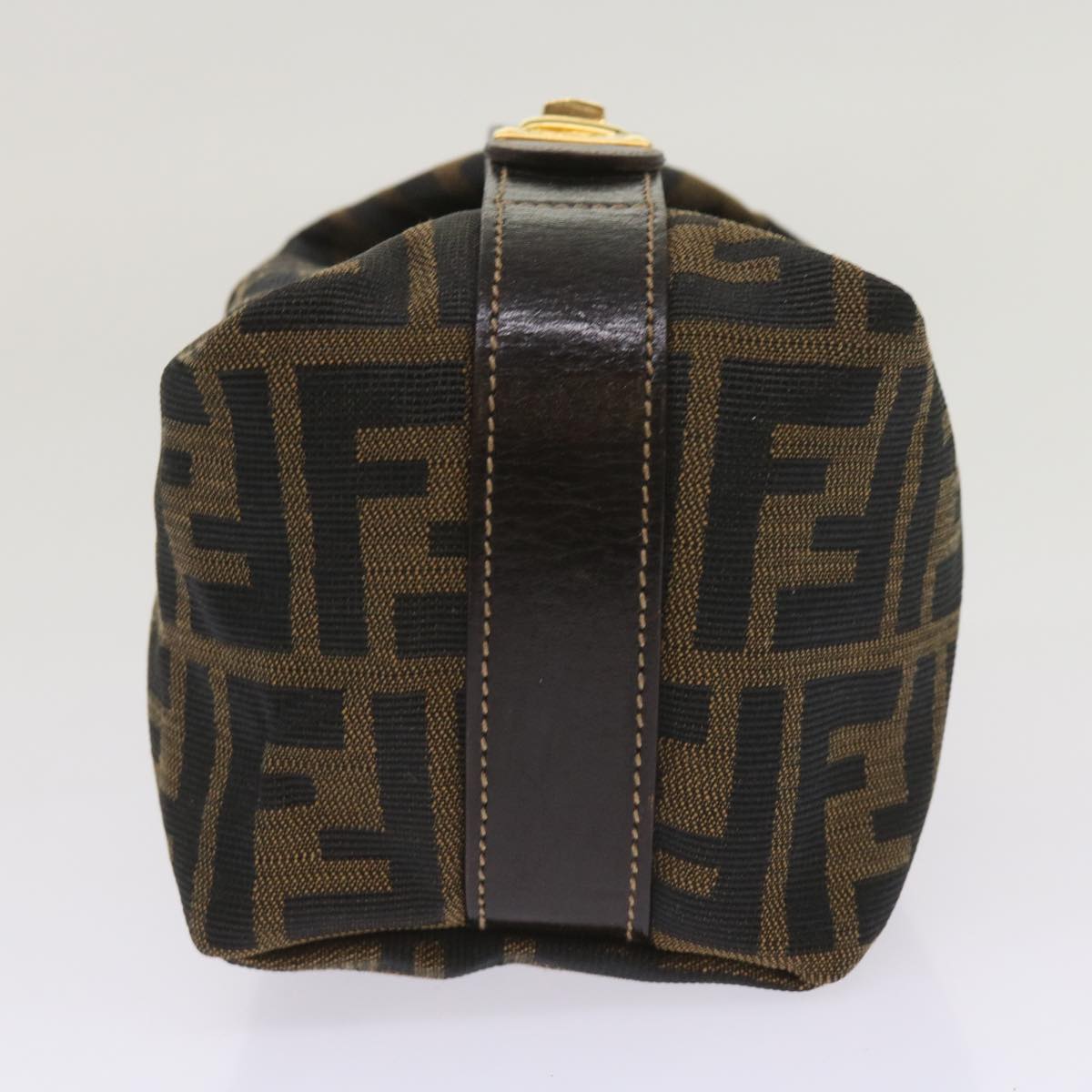 FENDI Zucca Canvas Mini Hand Bag Black Brownam5640