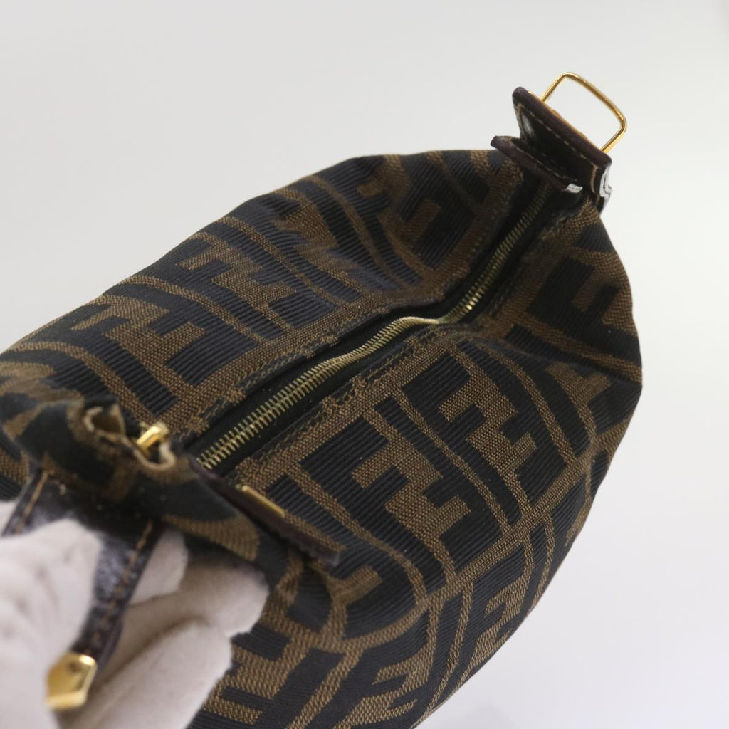 FENDI Zucca Canvas Mini Hand Bag Black Brownam5640