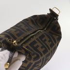 FENDI Zucca Canvas Mini Hand Bag Black Brownam5640