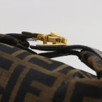 FENDI Zucca Canvas Mini Hand Bag Black Brownam5640
