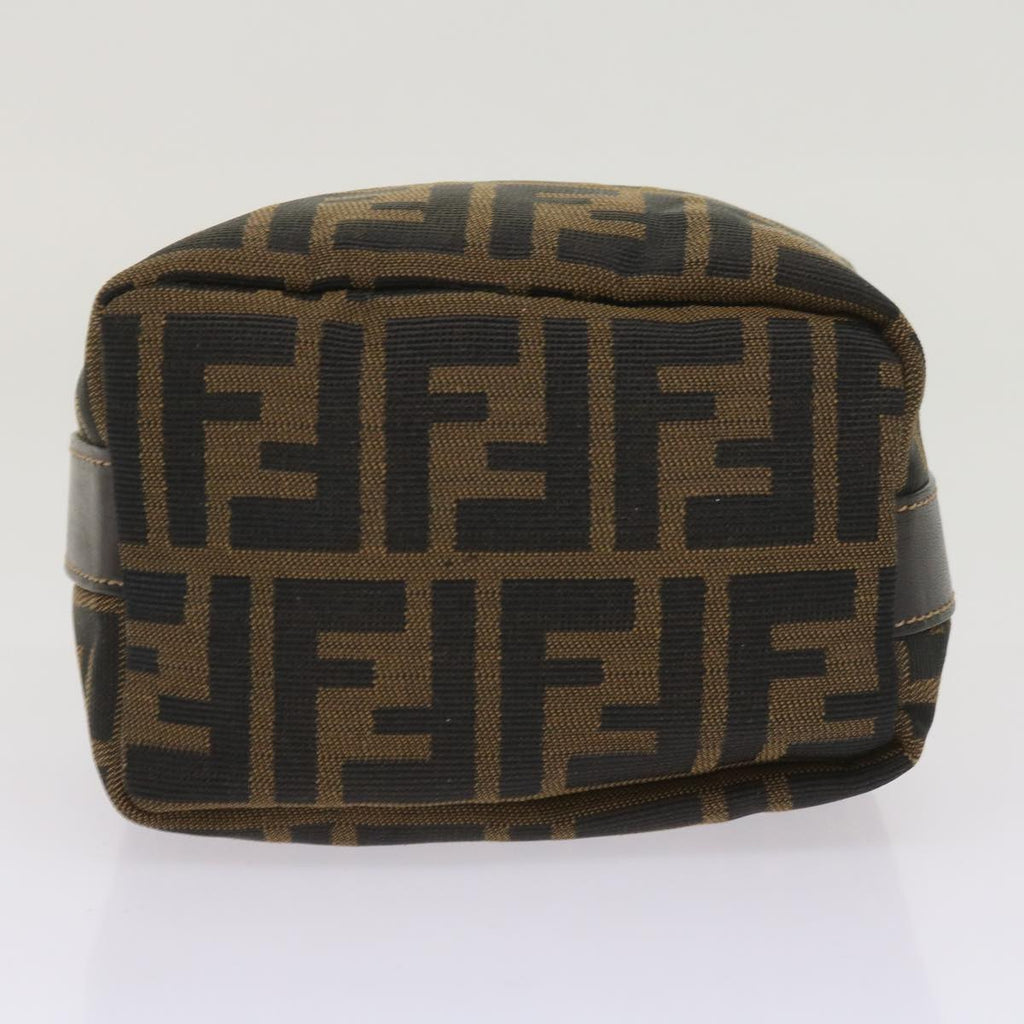 FENDI Zucca Canvas Mini Hand Bag Black Brownam5640