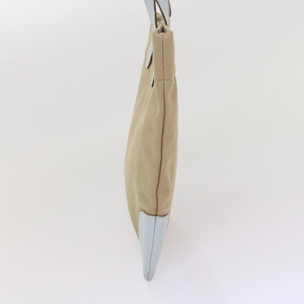 PRADA Hand Bag Canvas Beige  am5651