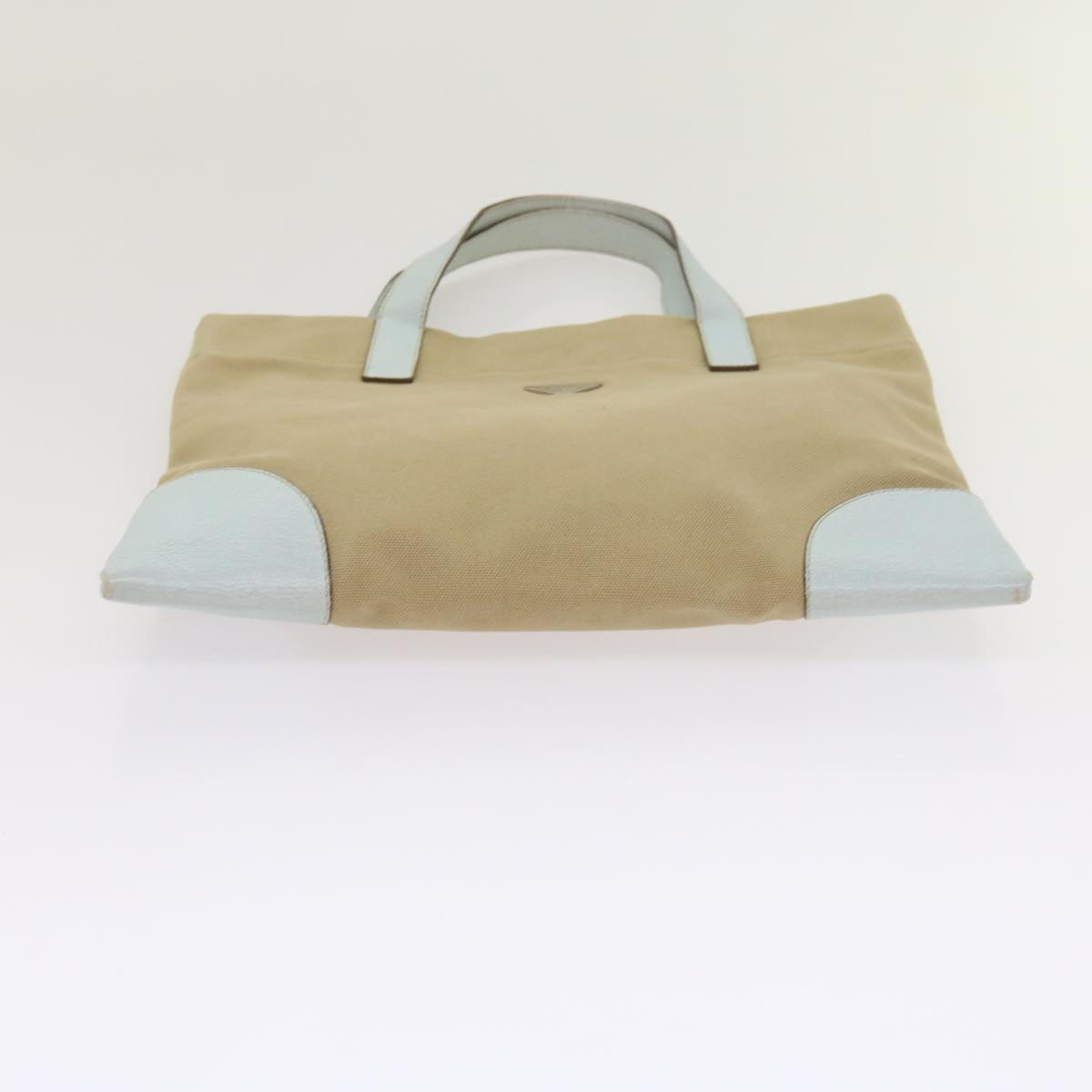 PRADA Hand Bag Canvas Beige  am5651