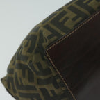FENDI Zucca Canvas Hand Bag Black Brownam5701