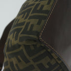 FENDI Zucca Canvas Hand Bag Black Brownam5701