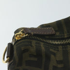 FENDI Zucca Canvas Hand Bag Black Brownam5701