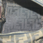 FENDI Zucca Canvas Hand Bag Black Brownam5701