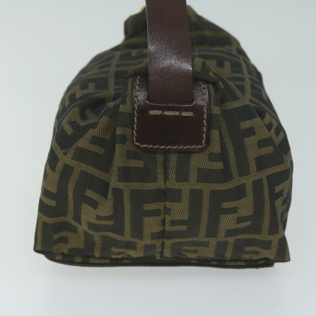 FENDI Zucca Canvas Hand Bag Black Brownam5701