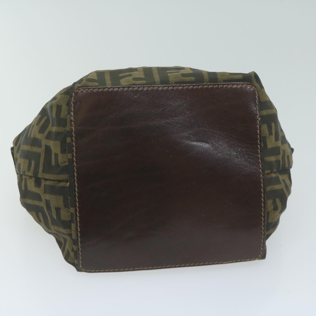 FENDI Zucca Canvas Hand Bag Black Brownam5701