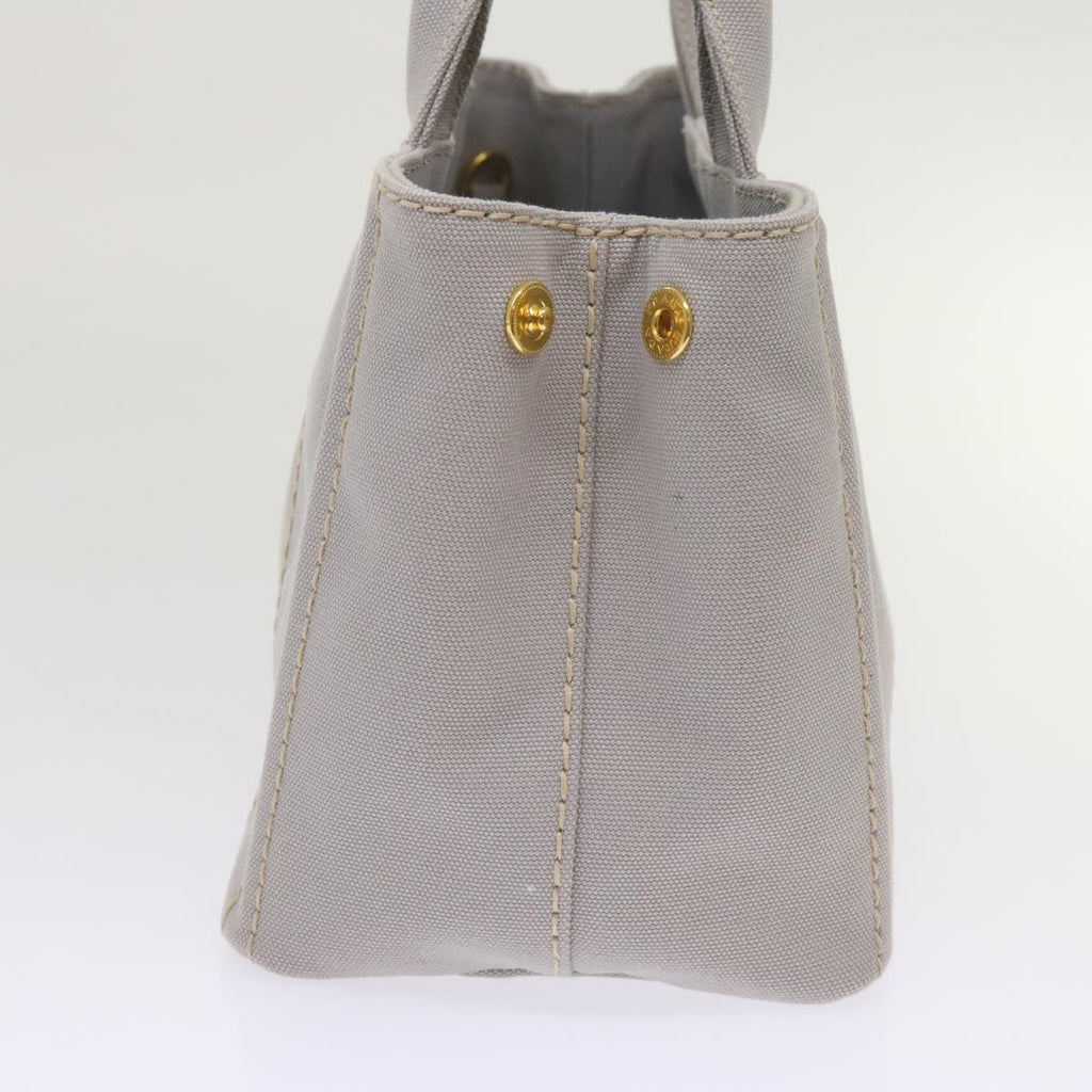 PRADA Canapa PM Hand Bag Canvas 2way Gray  am5703