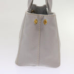 PRADA Canapa PM Hand Bag Canvas 2way Gray  am5703