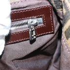 FENDI Zucca Canvas Mamma Baguette Shoulder Bag Brown Blackam5709