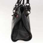 PRADA Chain Shoulder Bag Leather Black  am5715