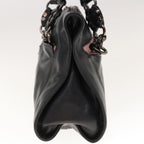 PRADA Chain Shoulder Bag Leather Black  am5715
