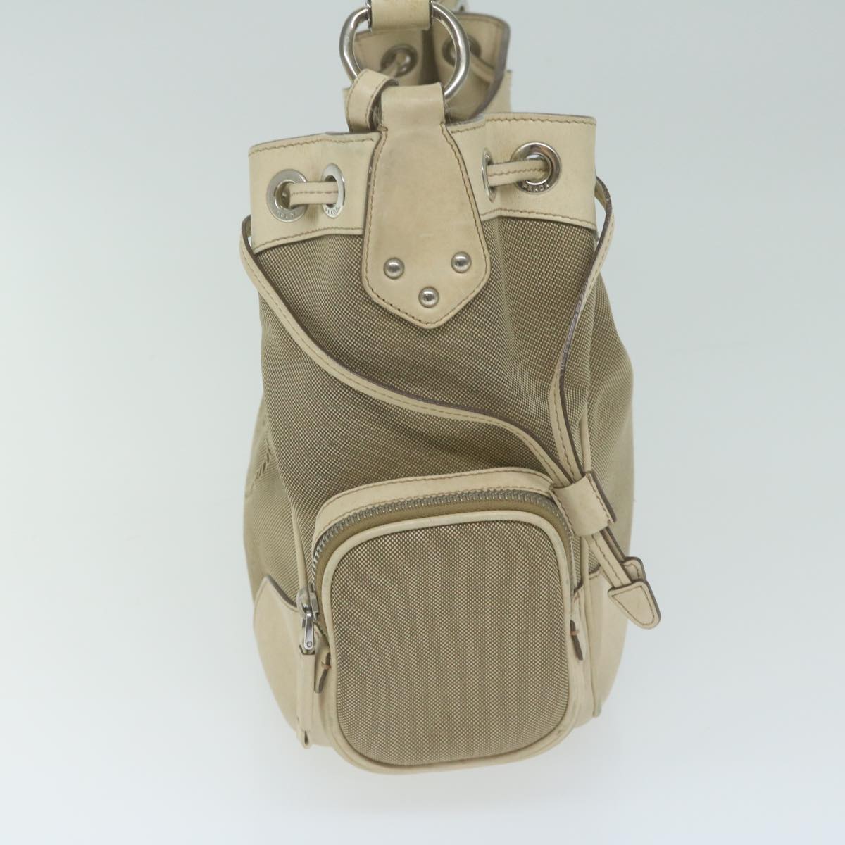 PRADA Shoulder Bag Canvas Beige  am5742