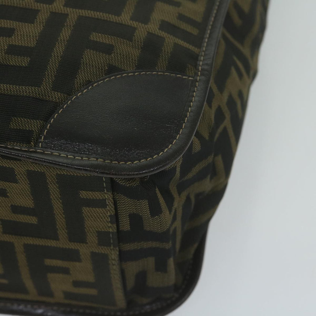FENDI Zucca Canvas Hand Bag Black Brownam5749