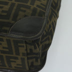FENDI Zucca Canvas Hand Bag Black Brownam5749