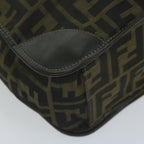 FENDI Zucca Canvas Hand Bag Black Brownam5749