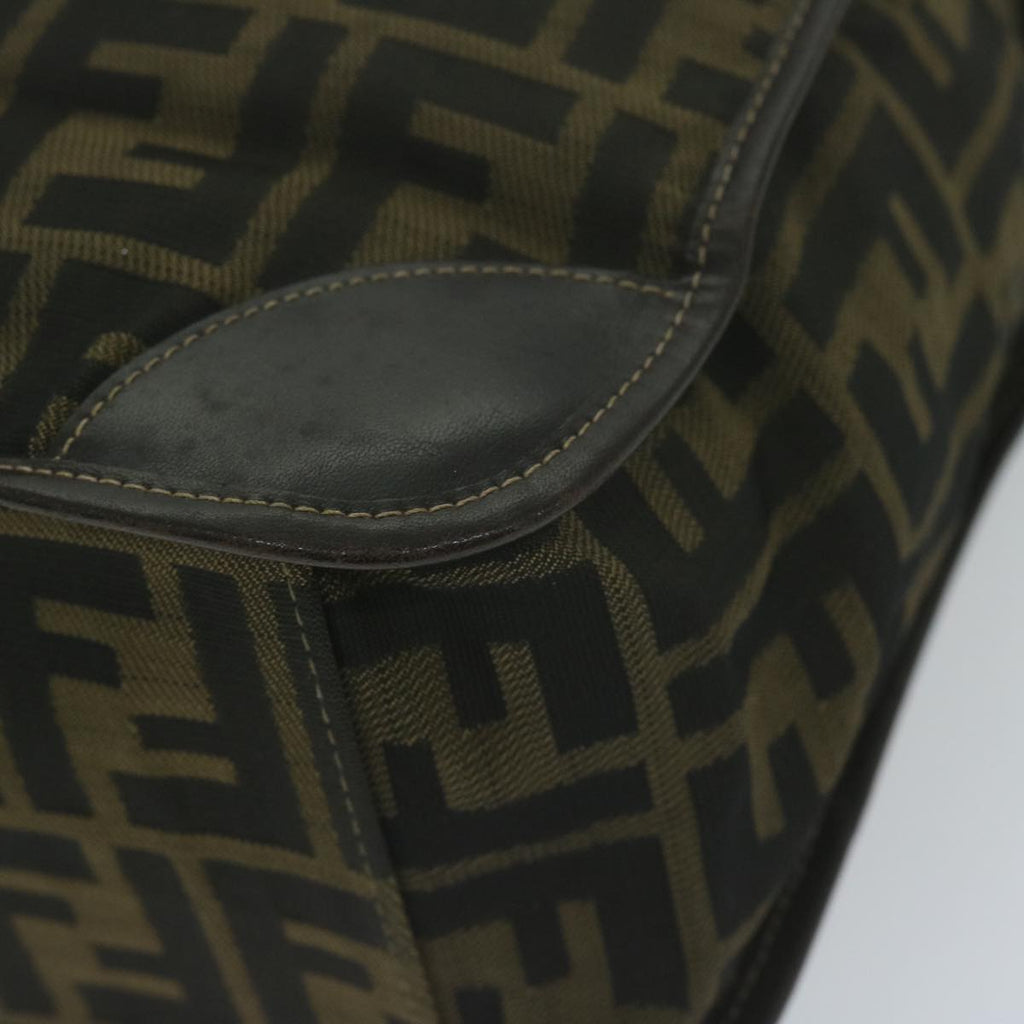 FENDI Zucca Canvas Hand Bag Black Brownam5749