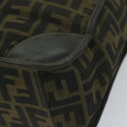 FENDI Zucca Canvas Hand Bag Black Brownam5749