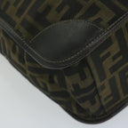 FENDI Zucca Canvas Hand Bag Black Brownam5749