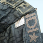 FENDI Zucca Canvas Hand Bag Black Brownam5749