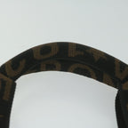 FENDI Zucca Canvas Hand Bag Black Brownam5749