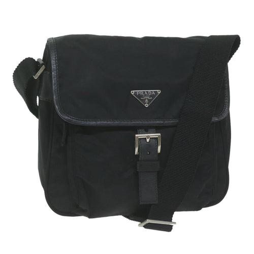 PRADA Shoulder Bag Nylon Black  am5761