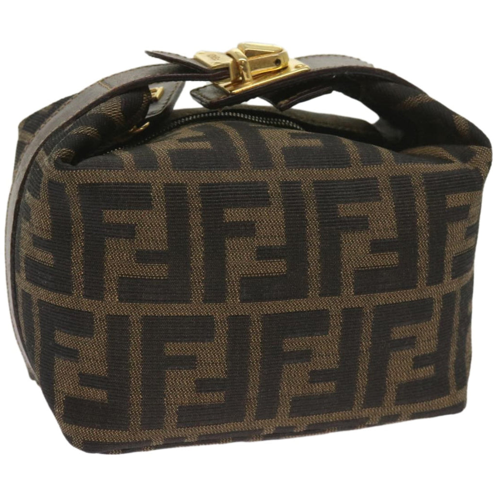 FENDI Zucca Canvas Mini Hand Bag Black Brownam5871A