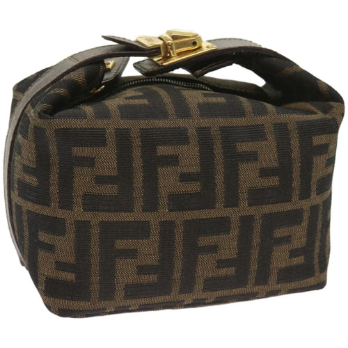 FENDI Zucca Canvas Mini Hand Bag Black Brownam5871A