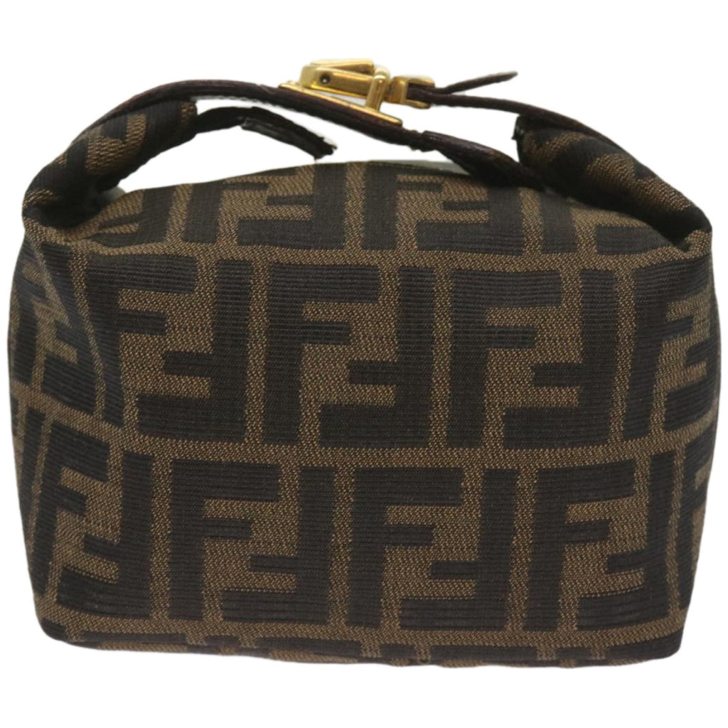 FENDI Zucca Canvas Mini Hand Bag Black Brownam5871A