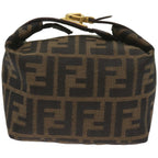 FENDI Zucca Canvas Mini Hand Bag Black Brownam5871A