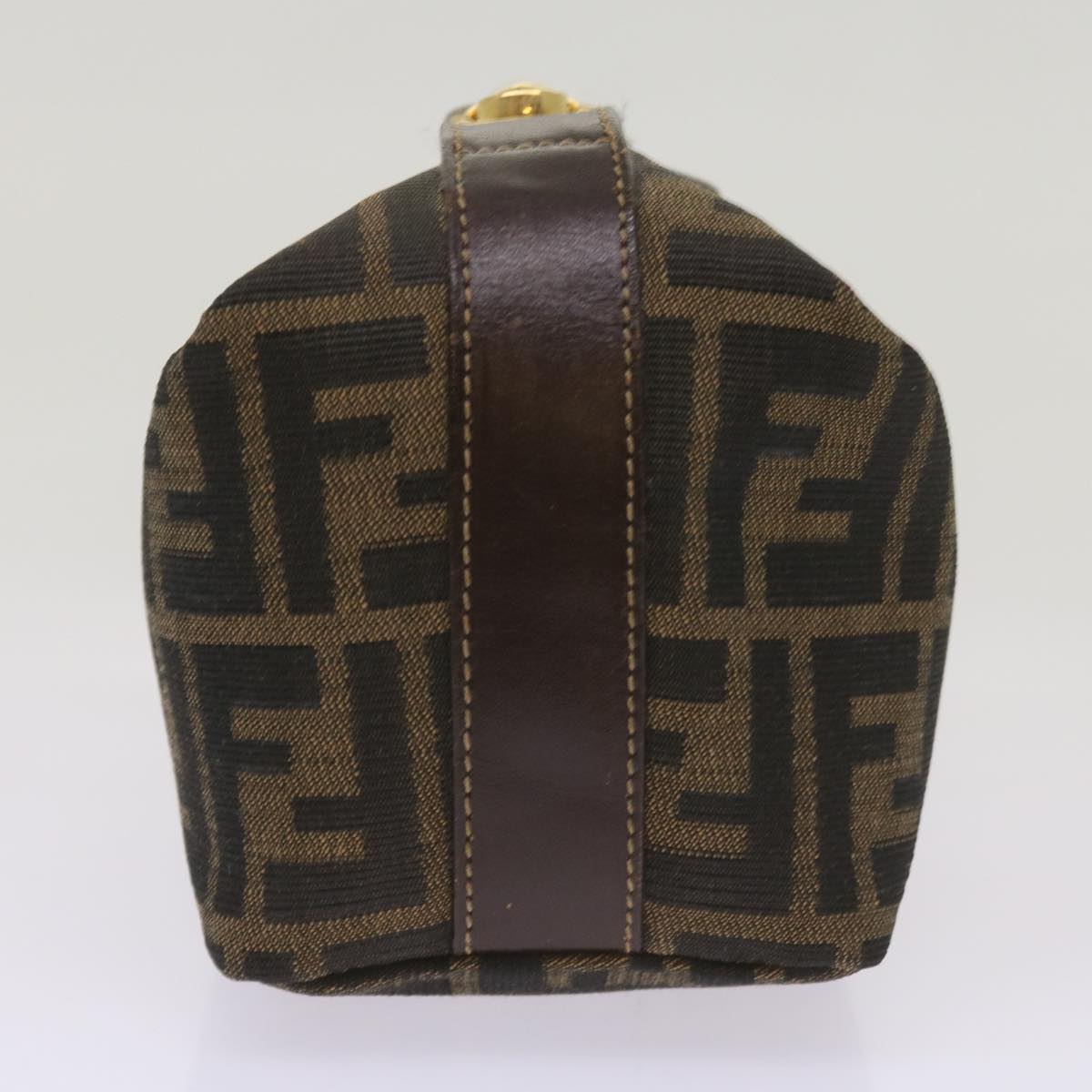 FENDI Zucca Canvas Mini Hand Bag Black Brownam5871A