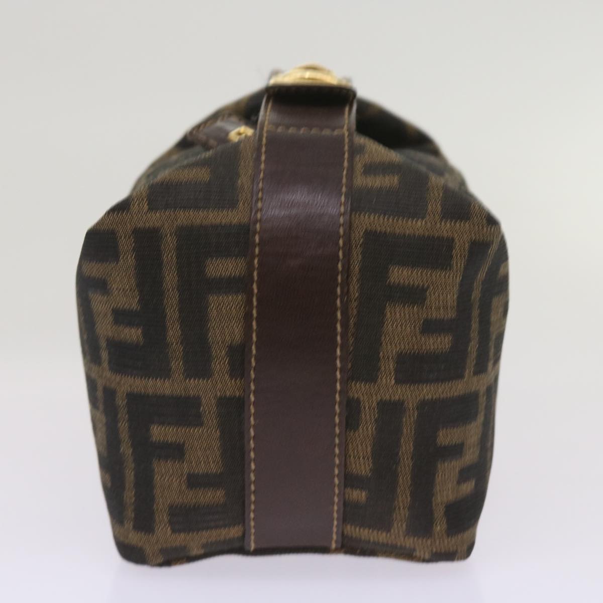 FENDI Zucca Canvas Mini Hand Bag Black Brownam5871A