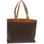 CELINE Macadam Canvas Tote Bag PVC Brown  am5886