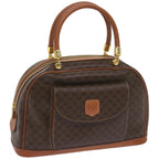CELINE Macadam Canvas Hand Bag PVC Brown  am5897