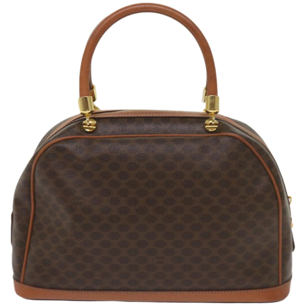 CELINE Macadam Canvas Hand Bag PVC Brown  am5897